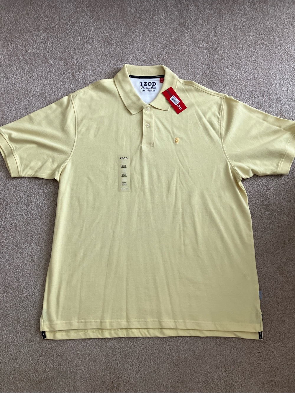 Izod Light Yellow Men's Polo Shirt
